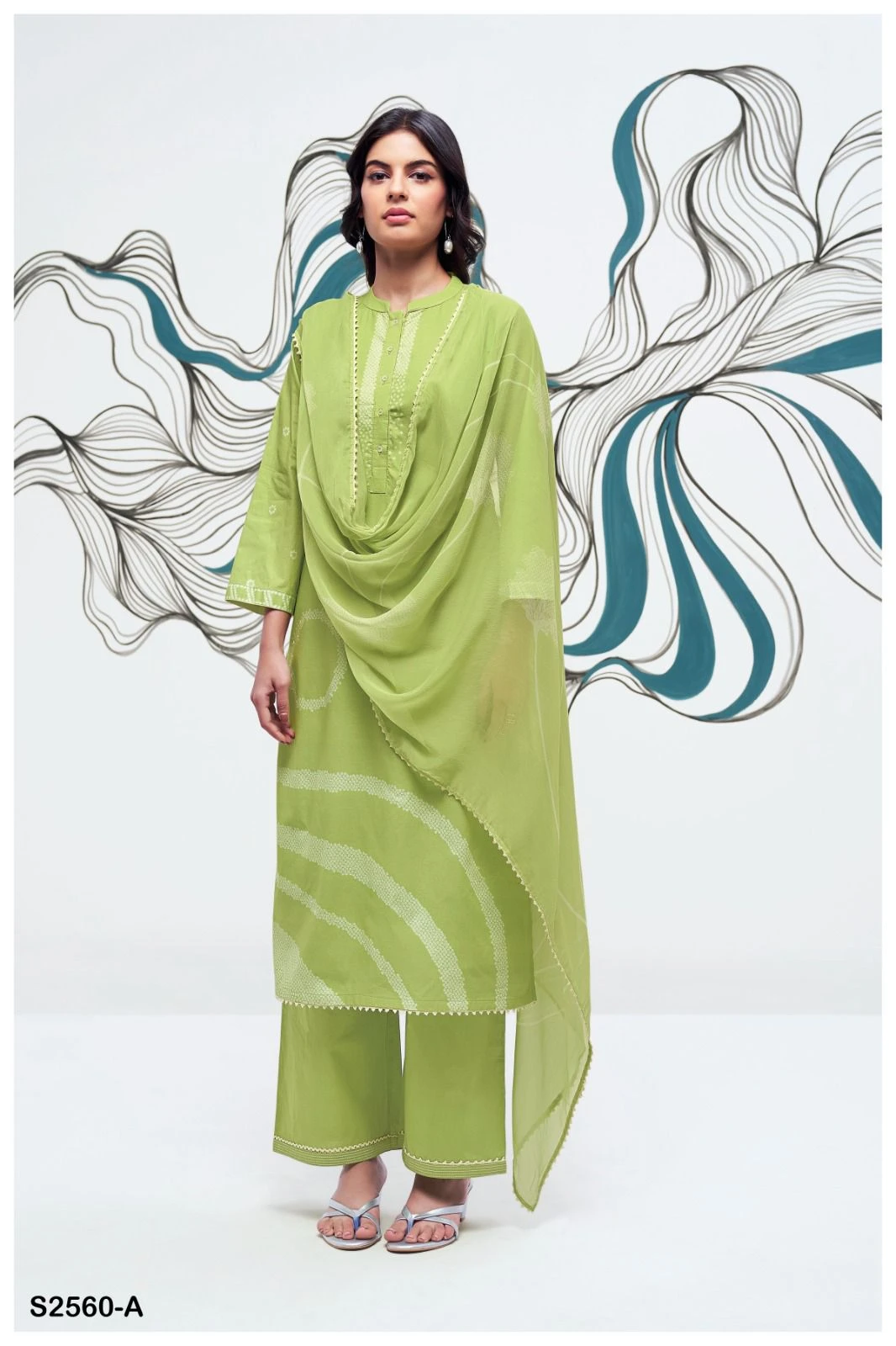 Ganga Emmeline 2560 Premium Cotton Printed Wholesale Fancy Salwar Suit Catalog — Wholesale Salwar Suits, Ganga wholesale from Surat — view 5